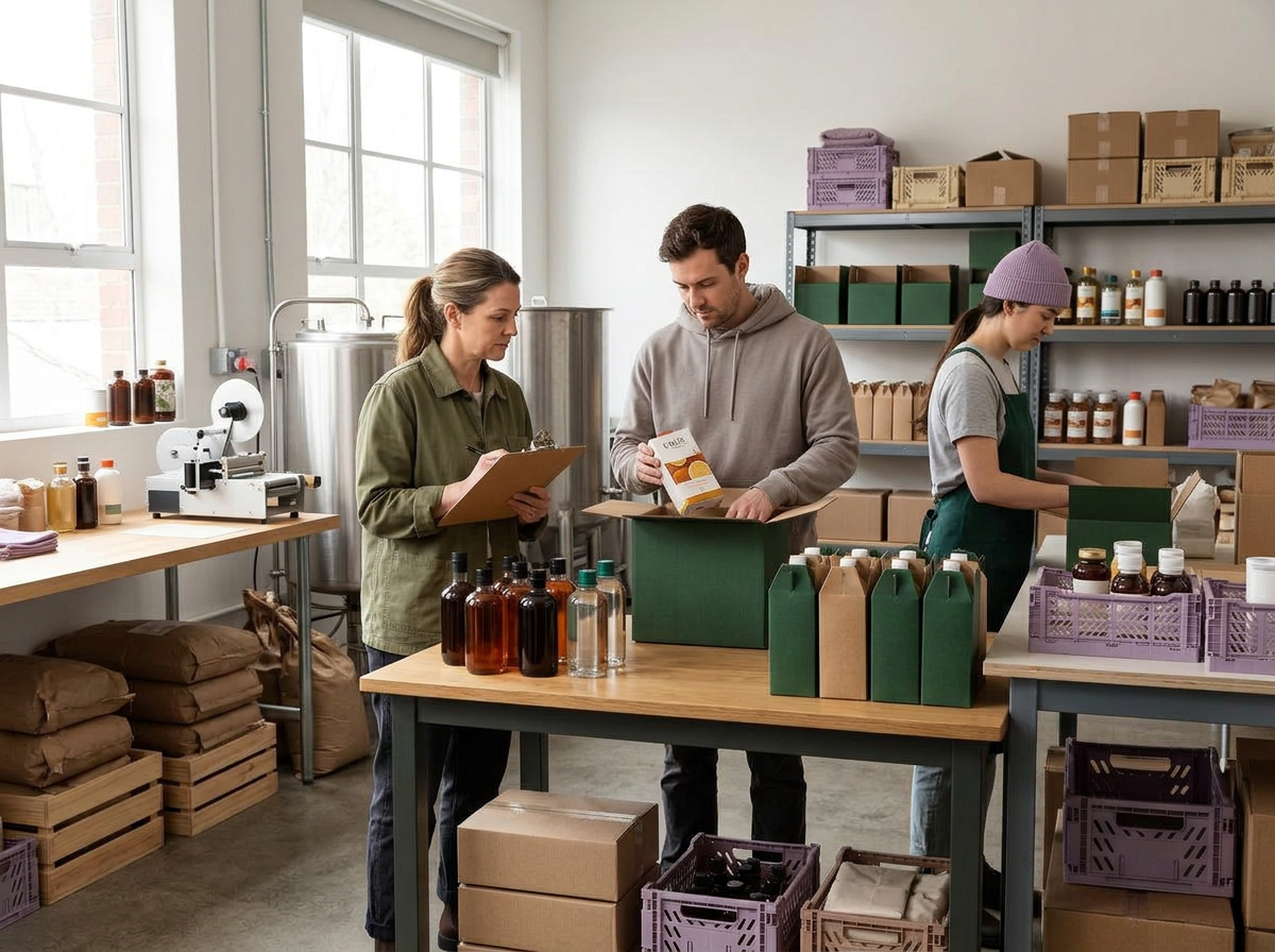 FMCG business operators at work
